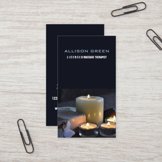 Zen Aromatherapie Massagetherapeut Salon SPA Visitekaartje (Voorkant / Achterkant in situ)