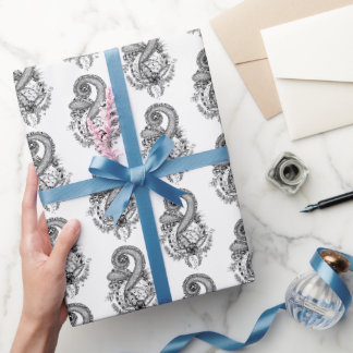 Zen Art: Florales Motiv - Rolle Cadeaupapier