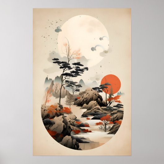 Zen Art Japandi Poster (Voorkant)