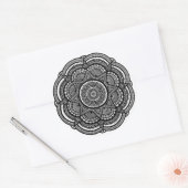 Zen Art Mandala Ronde Sticker (Envelop)