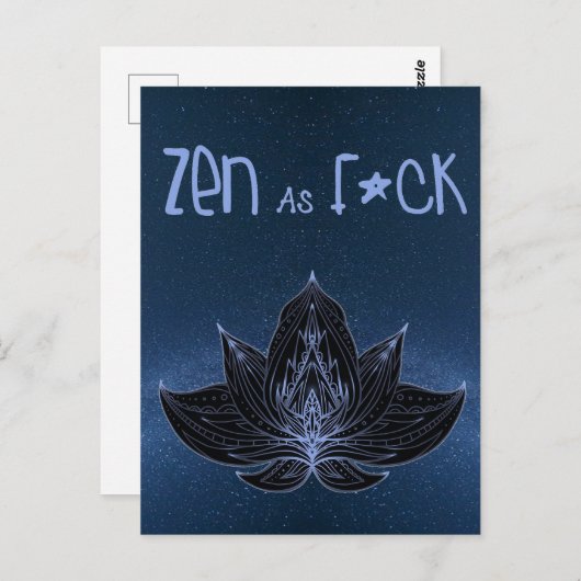 ZEN AS F*CK Lotus Lily Flower - Briefkaart (Voorkant / Achterkant)