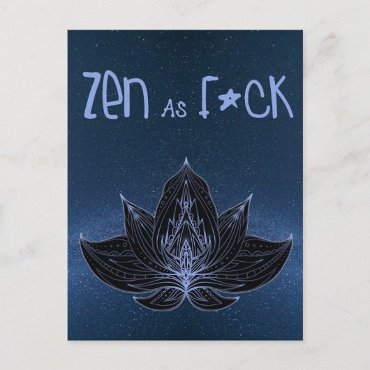 ZEN AS F*CK Lotus Lily Flower - Briefkaart (Voorkant)