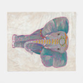 Zen Asian Elephant Fleece Deken (Voorkant (Horizontaal))