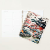 Zen Asian Landscape Pagoda Scenic Art Spiral (Devant avec enveloppe)