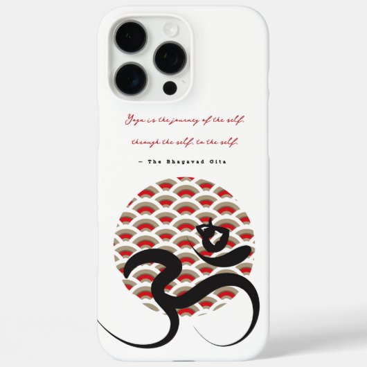 Zen Aziatische Rode Zon Yoga Moderne Kalligrafie O Case-Mate iPhone Case (Achterkant)