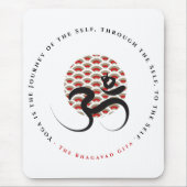 Zen Aziatische Rode Zon Yoga Moderne Kalligrafie O Muismat (Voorkant)