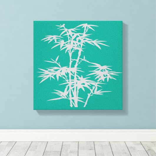 Zen bamboe Aziatische stijl bamboe kunst Canvas Afdruk (Insitu (Houten vloer))