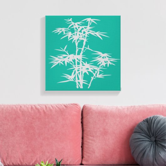 Zen bamboe Aziatische stijl bamboe kunst Canvas Afdruk (Insitu (Woonkamer))