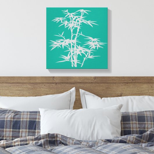 Zen bamboe Aziatische stijl bamboe kunst Canvas Afdruk (Insitu (Slaapkamer))