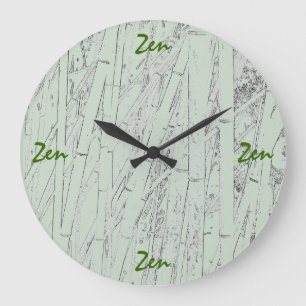 'Zen Bamboe' Wandklok Grote Klok