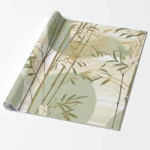 Zen Bamboebos Botanisch Patroon (3) Cadeaupapier