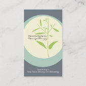 Zen Bamboo Massage Therapy Visitekaartje - Grijs (Voorkant)
