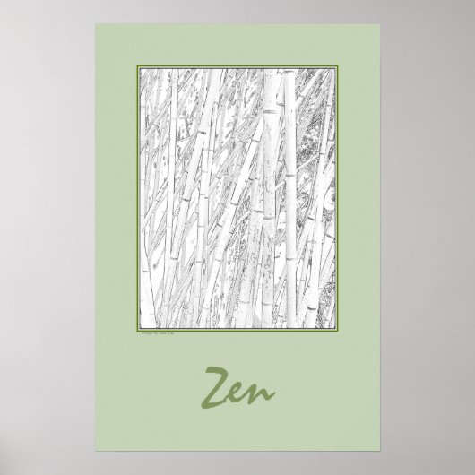 'Zen Bamboo'-poster Poster (Voorkant)