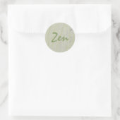 "Zen Bamboo"-Stickers Ronde Sticker (Tas)