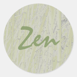 "Zen Bamboo"-Stickers Ronde Sticker