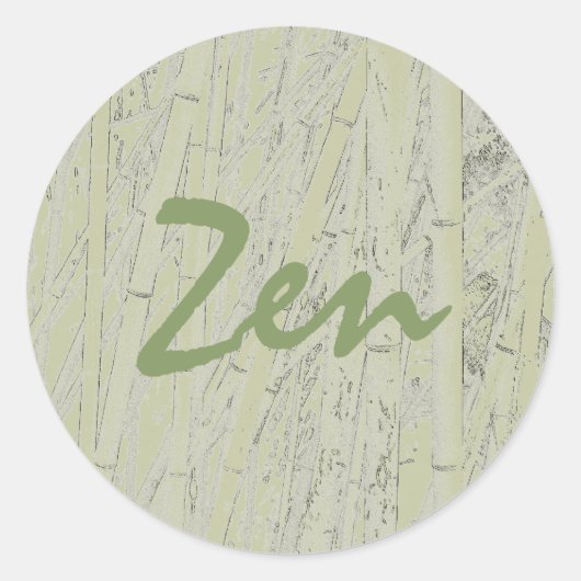 "Zen Bamboo"-Stickers Ronde Sticker (Voorkant)