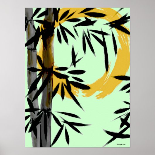 Zen Bamboo Sun Poster (Voorkant)