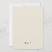 Zen Bamboo Waterverf bruiloft uitnodiging (Achterkant)