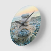 Zen Beach Stones Ronde Klok (Hoek)