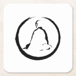 Zen Boeddha Mediterend Papier Onderzetter