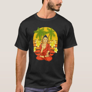 Zen Boeddhistische Bloemen Spirituele Meditatie Yo T-shirt
