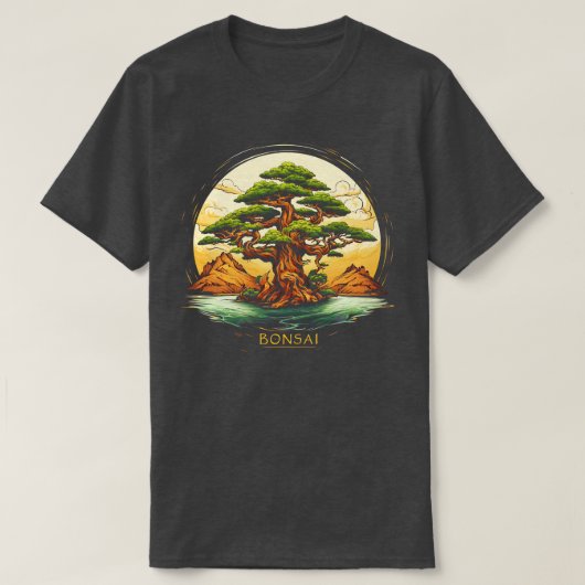Zen Bonsai Art Bonsai Tree T-shirt (Design voorkant)