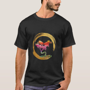 Zen Bonsai Tree Japanse Cirkel Enso Asian Art T-shirt