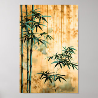 Zen Botanische Natuur Bamboebos Poster