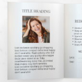 *~* Zen Bouddha Photo Logo QR Trifold Brochure (Intérieur en premier)