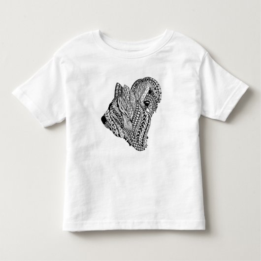 Zen Briard B/W Toddler T-shirt (Voorkant)