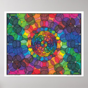 Zen Bubbleverse - Spinnen Rainbows Print