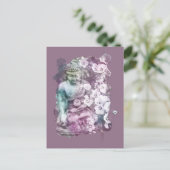 ** Zen Buddha Abstracte Mediteren Bloemen Bloemen Briefkaart (Staand voorkant)