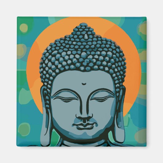 Zen Buddha Head Magneet (Voorkant)