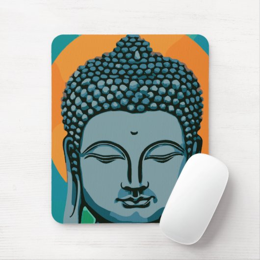Zen Buddha Head Muismat (Met muis)
