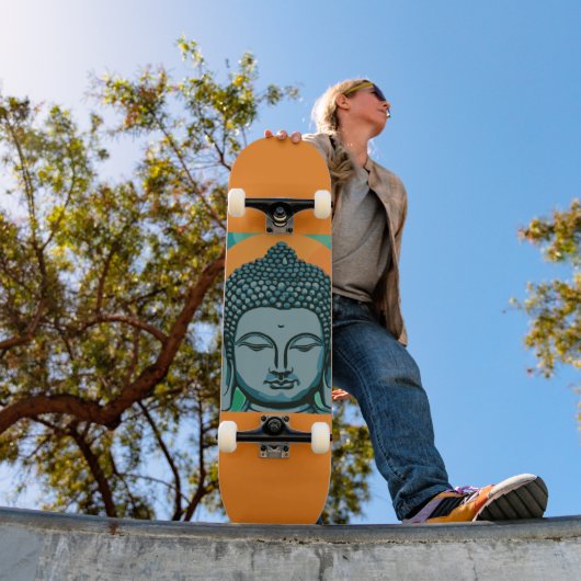 Zen Buddha Head Skateboard (Buiten 1)
