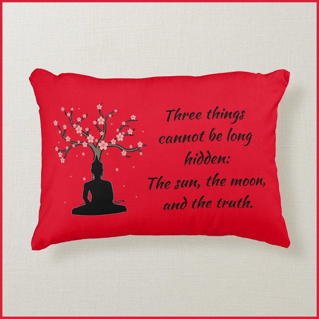 Zen Buddha Truth Proverb Quote Accent Kussen (Creator heeft geüpload)