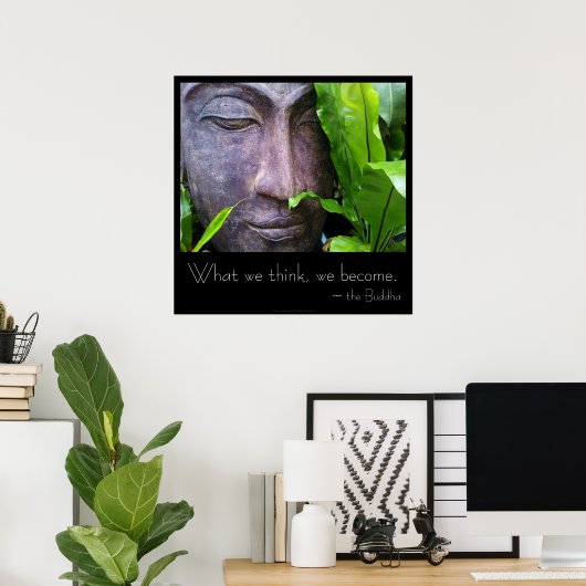 Zen Buddha wat we als Poster beschouwen (Thuiskantoor)