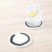 Zen Buddhist Enso Circle Zandsteen Onderzetter (Zijkant)