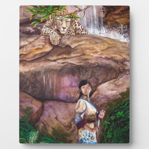 Zen Buddhist Tiger en aardbei Fotoplaat