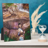 Zen Buddhist Tiger en aardbei Fotoplaat (Zijkant)