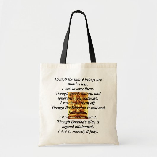 Zen Buddhist Vow Tote Bag (Voorkant)