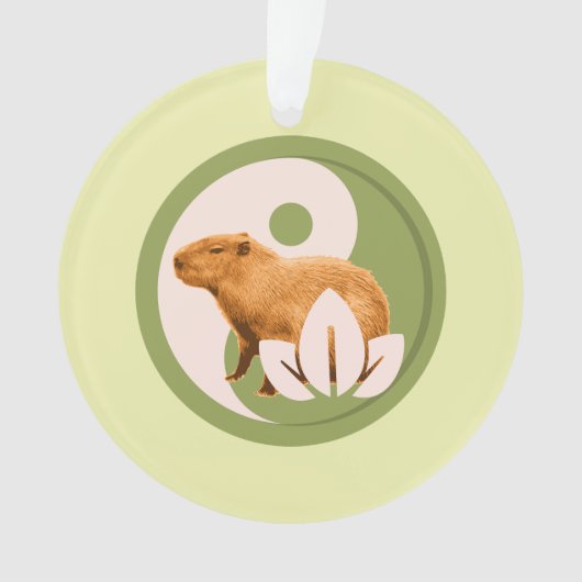Zen Capybara Yin Yang Ornament (voorkant)