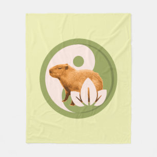 Zen Capybara Yin Yang Vreedzame Natuur Fleece Deken