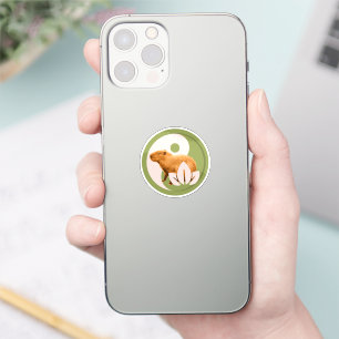 Zen Capybara Yin Yang Vreedzame Natuur Kunst Sticker