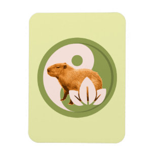 Zen Capybara Yin Yang Vreedzame Natuur Magneet