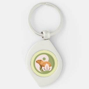 Zen Capybara Yin Yang Vreedzame Natuur Sleutelhanger