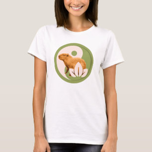 Zen Capybara Yin Yang Vreedzame Natuur T-shirt