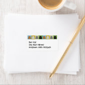 Zen Cat-adreslabel Etiket (Insitu)