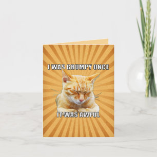 Zen Cat - Ik was ooit chagrijnig Wenskaart Kaart
