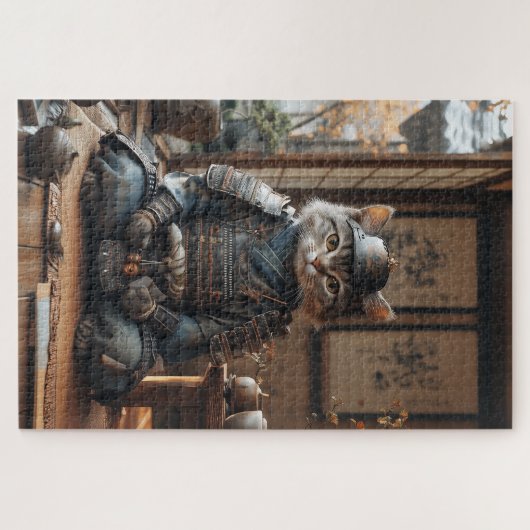 Zen Cat Samurai Puzzle (Horizontal)